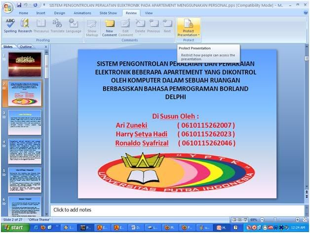 Contoh Cover Power Point Presentasi Galeri Sampul