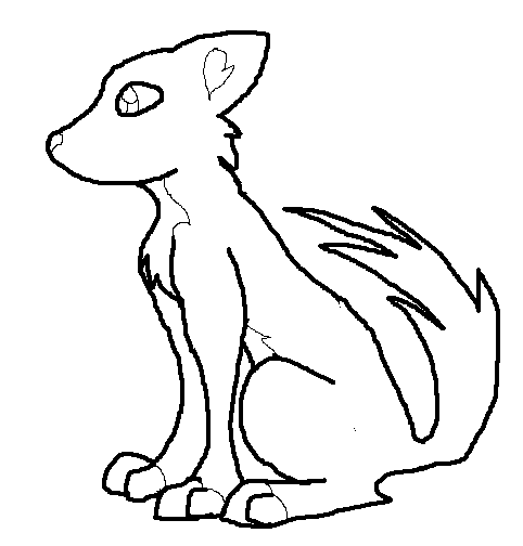 anime wolf paws. An anime wolf.