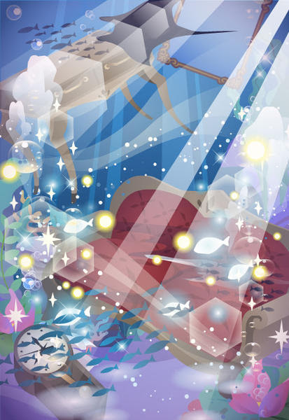 Trade 海中の背景 夜 アリエル ディズニー