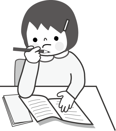 勉強のイラスト 女の子 無料イラスト フリー素材