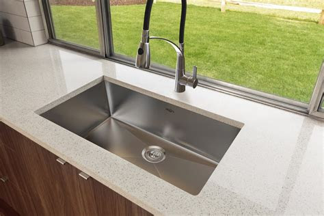 Stainless steel sinks are very durable and hard; Prestige Undermount 30 in. Single Kitchen Sink with Grid