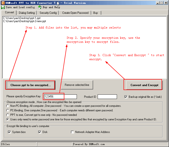 PPT to EXE Converter Online Help - DRMsoft.com