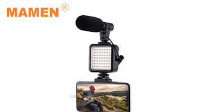 MAMEN Smartphone Vlogging Kits With Microphone Fill Light Tripod For
Android/iOS Phones Professional Photography Studio Kits