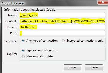 Entering a New Cookie NewCookie Session Hijacking Tutorial