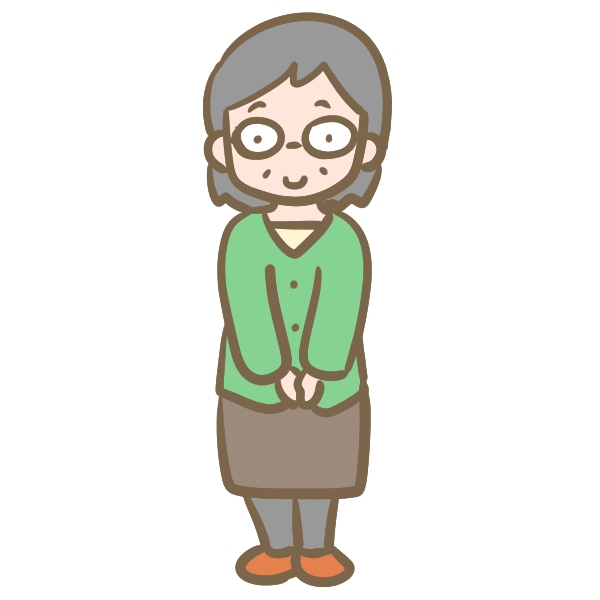 若いおばあちゃん メガネ のイラスト かわいいフリー素材が無料のイラストレイン