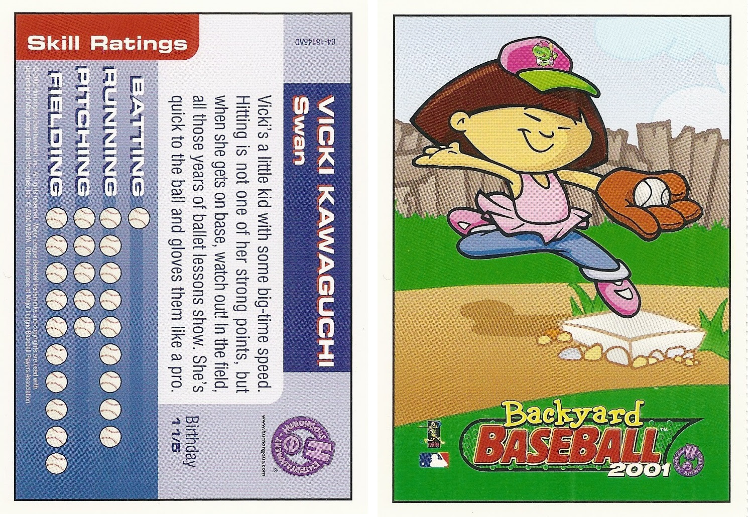2000 Pacific Backyard Baseball Checklist Supercollector Catalog