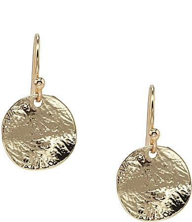 Dillard's Tailored Small Textured Disc Earrings | Dillards