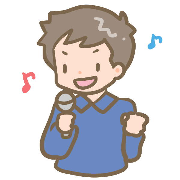 カラオケ 男性 のイラスト かわいいフリー素材が無料のイラストレイン