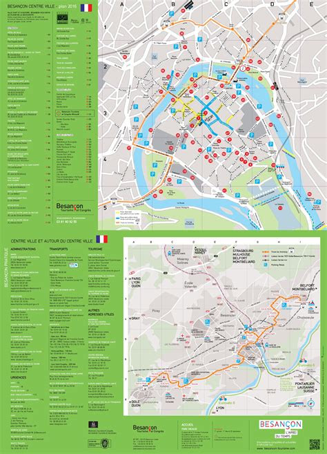 Actualité locale, événements, programmes, fréquence et infos de contact. BesanÃ§on sightseeing map