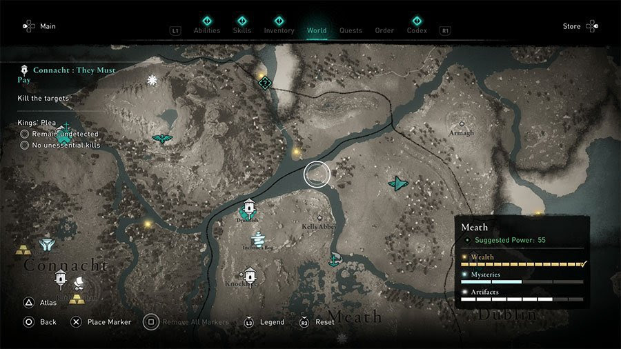 Assassin's Creed Valhalla Southern Ui Neill Treasure Hoard Map Guide Location Of The Treasure