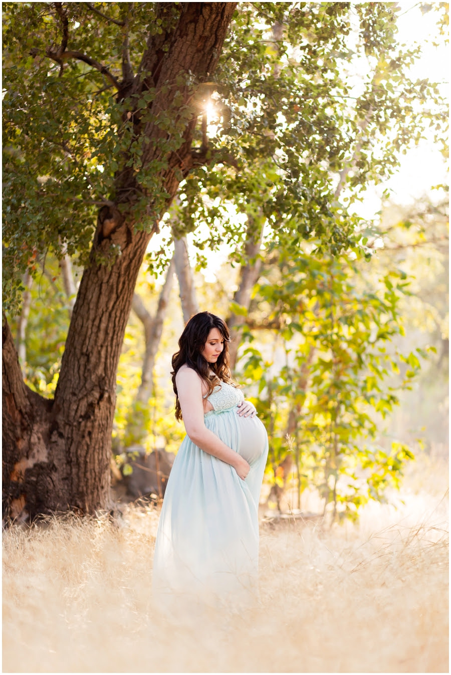 Kristenâ€™s Romantic Wooded Maternity Session | Just Maggie Photography