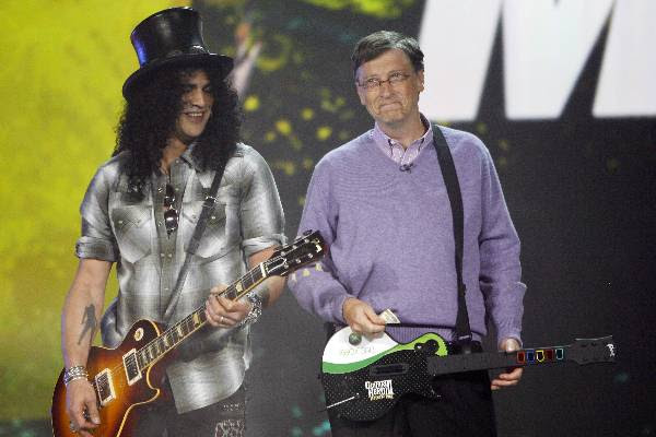 Slash And Bill Gates, The New Legend Of Rock, Guitar Hero