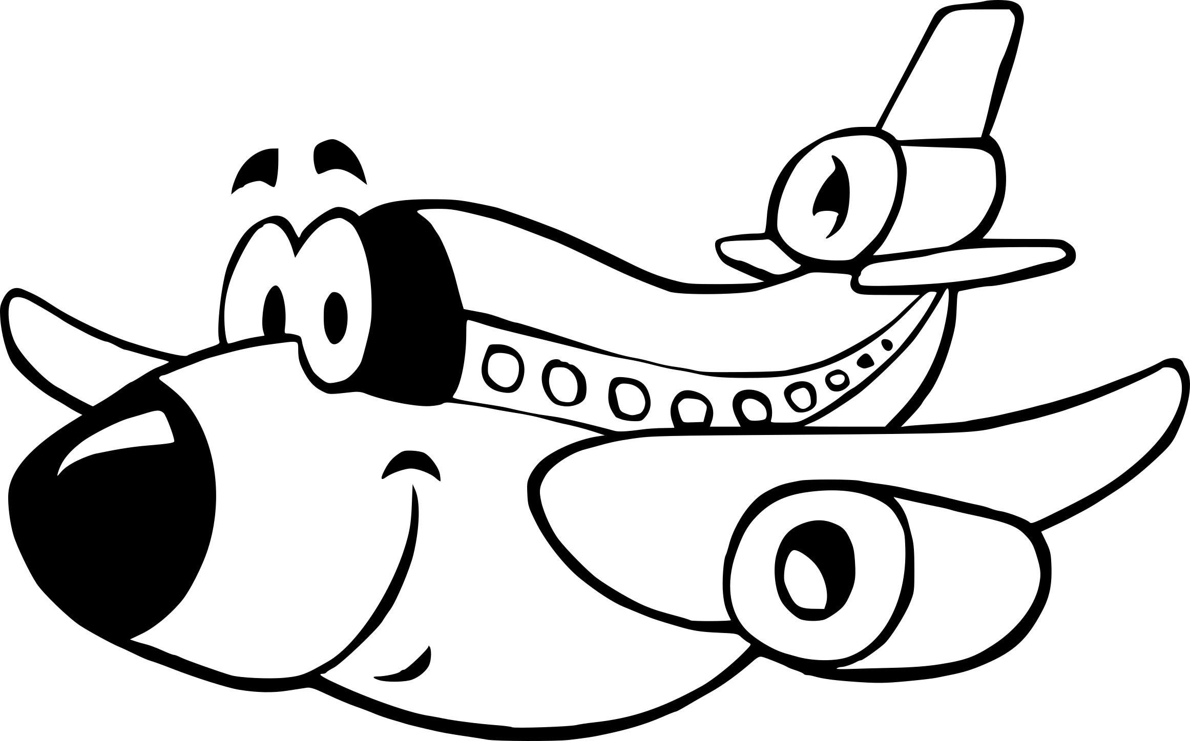 Coloriage Avion Enfant à Imprimer