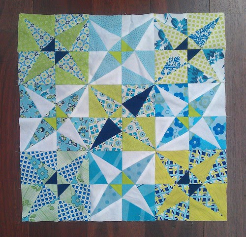 Tippencanoe quilt blocks, 3x3, March 2013