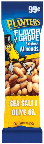 Planters Planters Flavor Grove Skinless Almond Tube Nuts (Sea Salt & Olive Oil), 1.5-Ounce Boxes (Pack of 108)