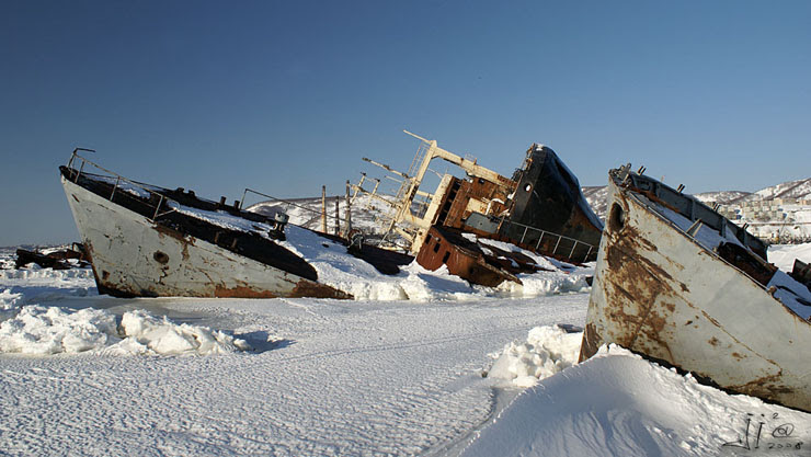 abandoned ships in  kamchatka, Russia 3