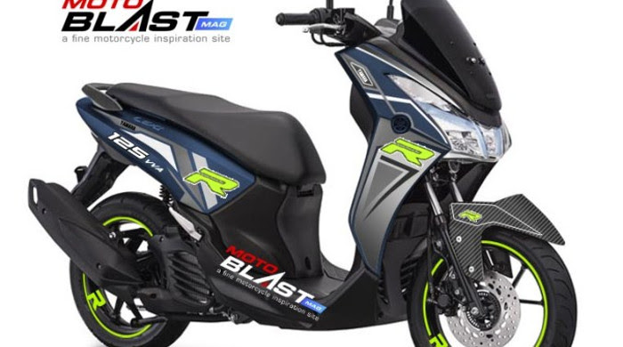 Pilihan Modif Warna dan Striping Yamaha Lexi 125 Keren 