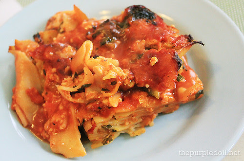 Low-fat and Cheese-less Vegan Lasagna P120