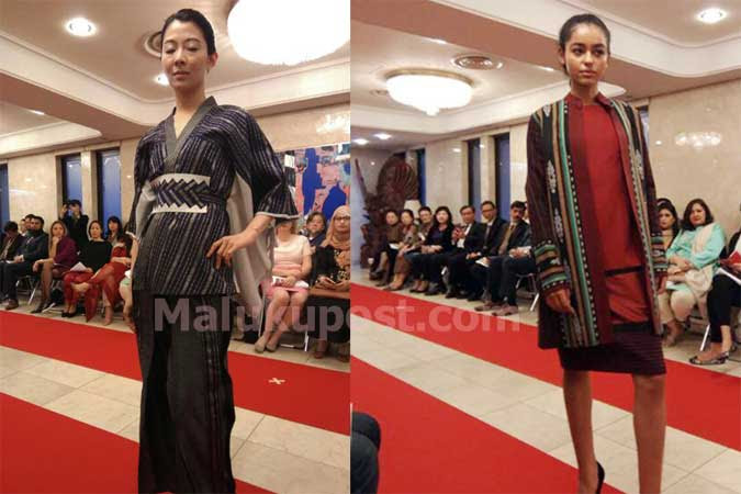 Saumlaki, Malukupost.com - Pemerintah Kabupaten Maluku Tenggara Barat (MTB) dengan dukungan INPEX Masela Ltd. dan perancang busana Wignyo Rahadi mempromosikan produk Tenun Ikat Tanimbar di Jepang. "Ini memang salah satu tujuan kunjungan Pemkab MTB ke Jepang," kata Wignyo, dalam siaran pers yang diterima media ini, Sabtu 8/4). Perancang dan pemilik merek Tenun Gaya itu menjelaskan, promosi dilaksanakan melalui pameran busana yang diselenggarakan bersama oleh Pemkab MTB, KBRI Tokyo, Tenun Gaya, dan INPEX Masela.
