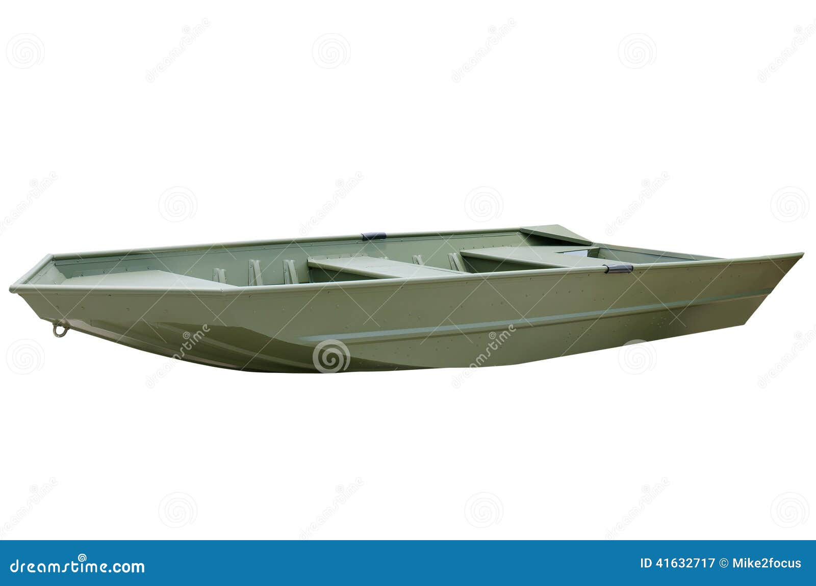 Green V-bottom Aluminum John Jon Boat Stock Photo - Image ...