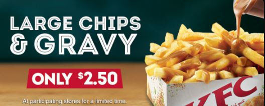 DEAL: KFC $2.50 Large Chips & Gravy (starts 24 October) | frugal feeds