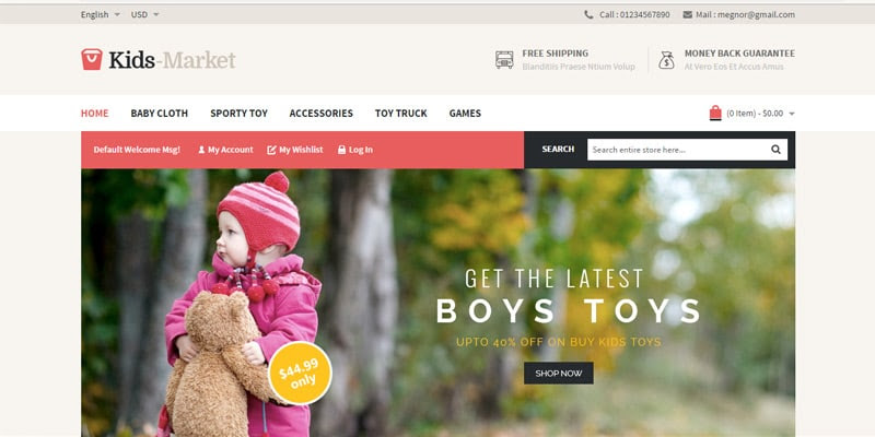 Kids Market Magento Theme