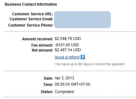paypal fee