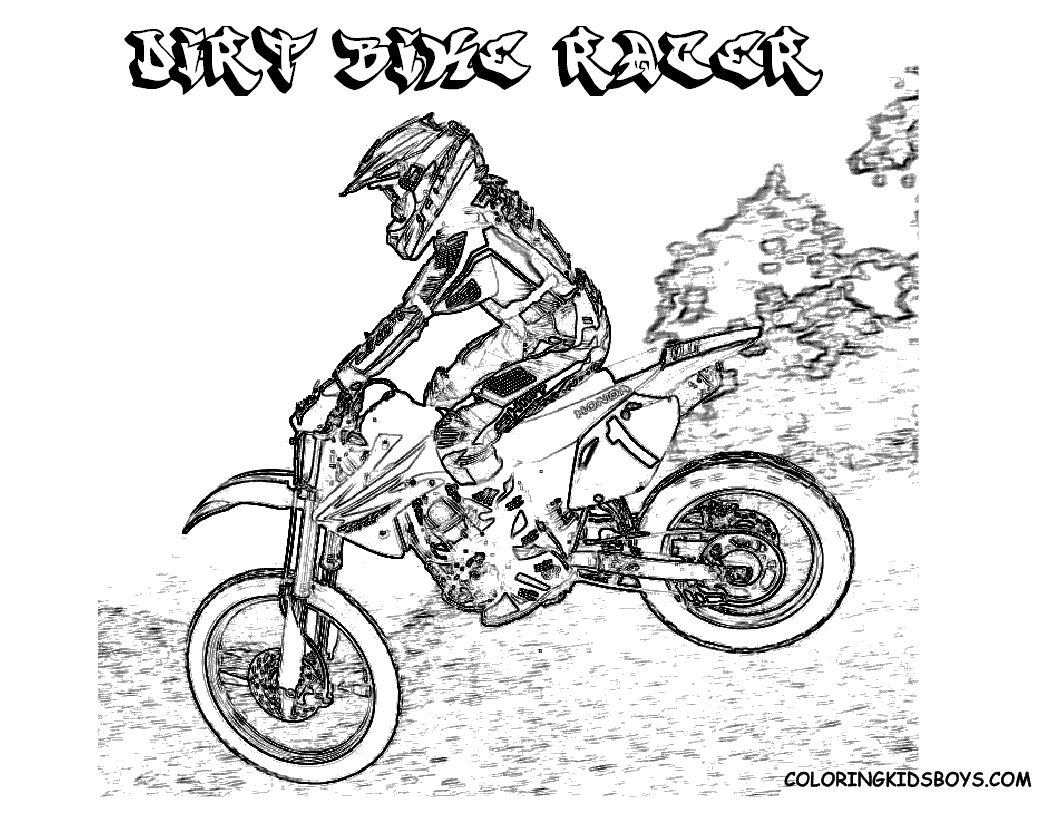 Motocross coloring pages to download and print for free