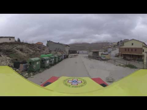 TERREMOTO: la telecamera a 360° ci porta dentro Visso, Castelluccio e San Severino Marche