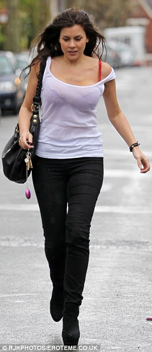 Check the forecast: Imogen's red bar could be seen through her vest top