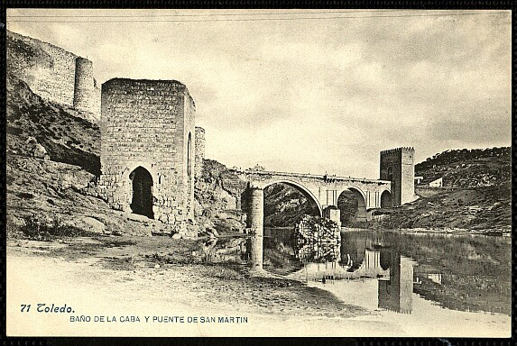 Baño de la Cava (Toledo) a principios del siglo XX. Foto Lacoste