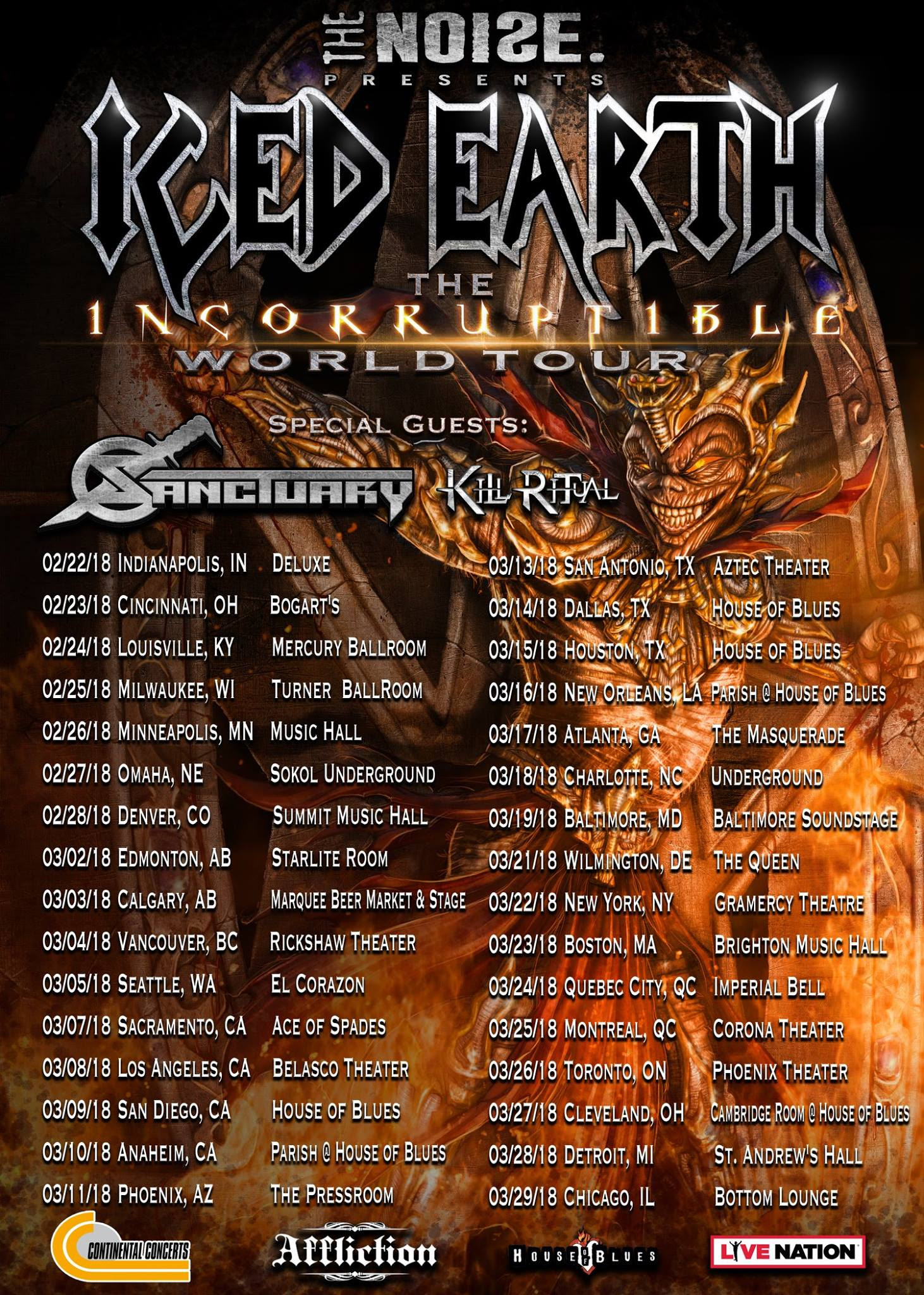 Iced Earth Tour 2022