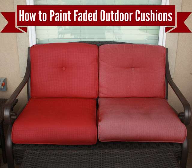The texture of your fabric will never be . How to Freshen Up (Paint) Your Outdoor Cushions - Denise
