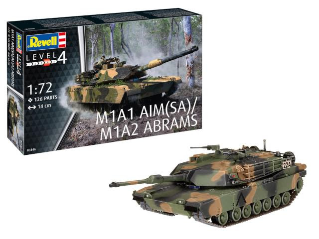 Revell 1/72 M1A1 AIM(SA)- M1A2 Abrams (03346) Colour Guide and Paint Conversion Chart 