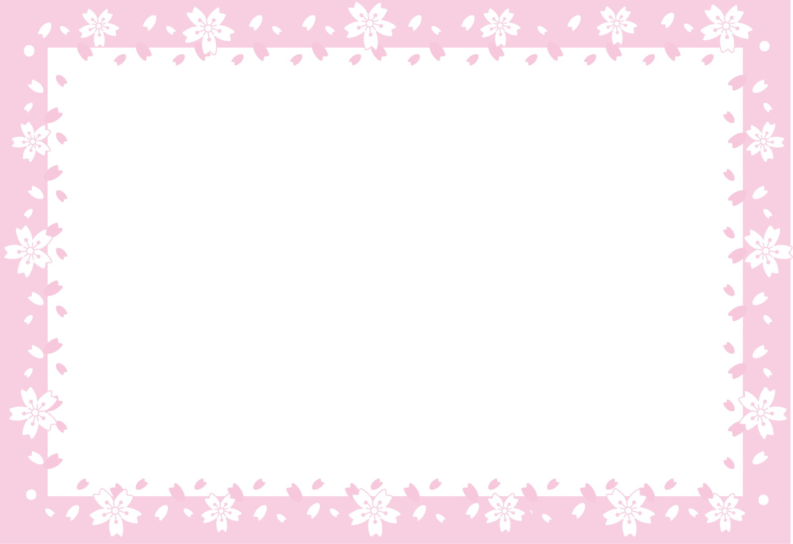 飾り枠 ライン 無料イラスト素材 桜
