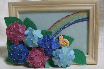 １００均商品と布を使った紫陽花の作り方 めぐらいふ