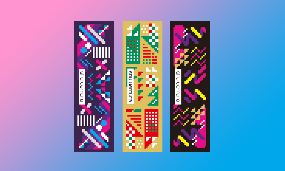 渋谷parco Shu Uemura ピクセルステッカーデザイン ドット絵 アート Ban 8ku バンパク Ban8ku