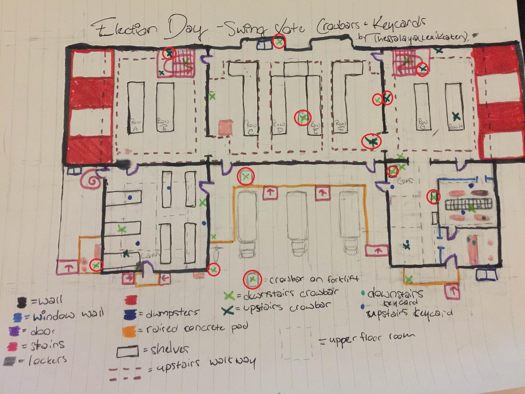 Election Day Swing Vote Map With Crowbar And Keycard Locations Paydaytheheist