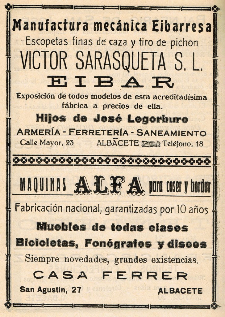 publicidad albacete año 1932