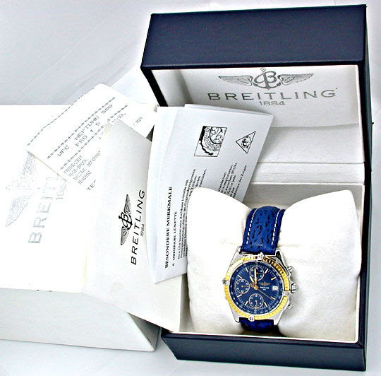 Originalfoto ORIG. BREITLING-CHRONOMAT GOLDLÜN.3160€ NEUZ. PORTOFREI