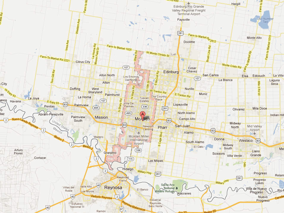 McAllen Texas Map McAllen Texas Map