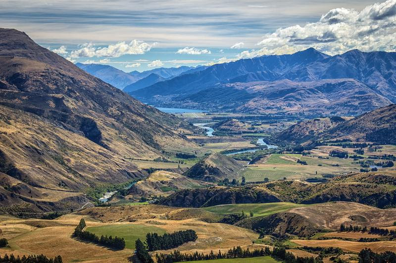 Perbukitan hijau New Zealand