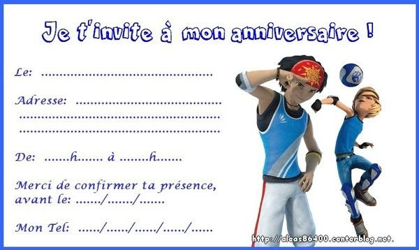 Cartes Invitations Foot 2 Rue Extreme