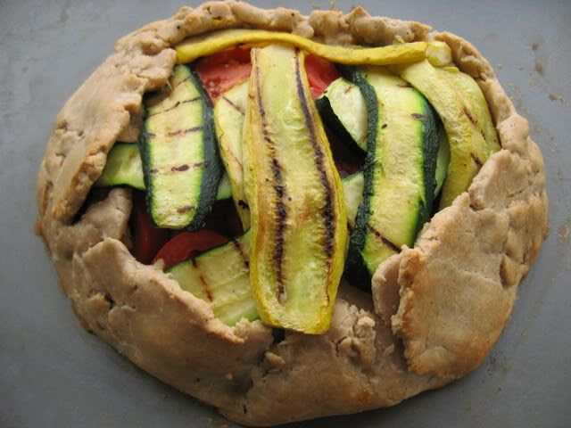 gluten-free zucchini and summer squash galette with gluten-free pie crust