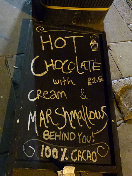 hot chocolate and cream marshmallows