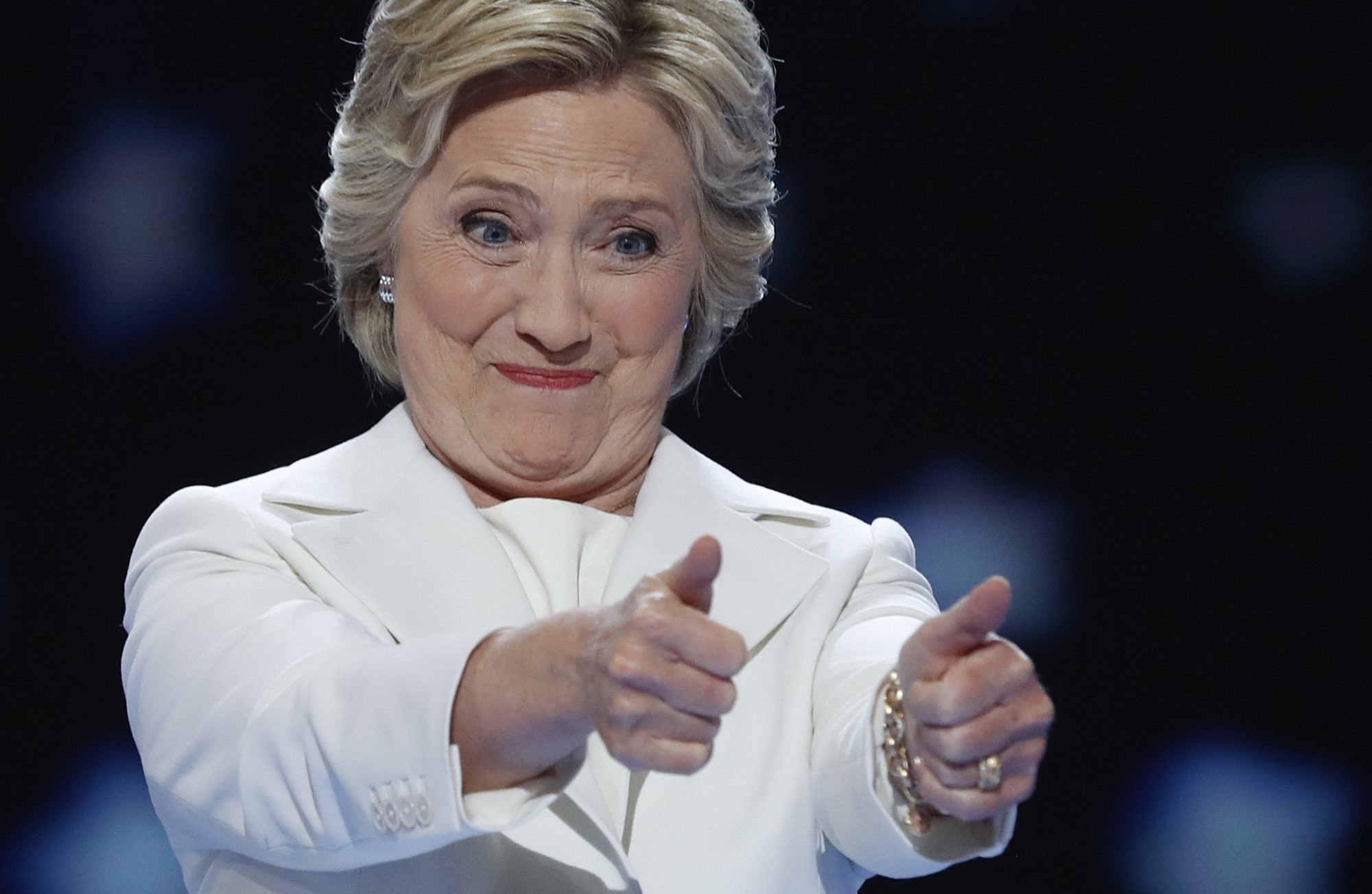 Hillary Clinton at the DNC in Philadelphia, 2016. REUTERS