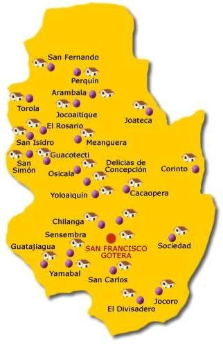 Mapa Departamento Morazan