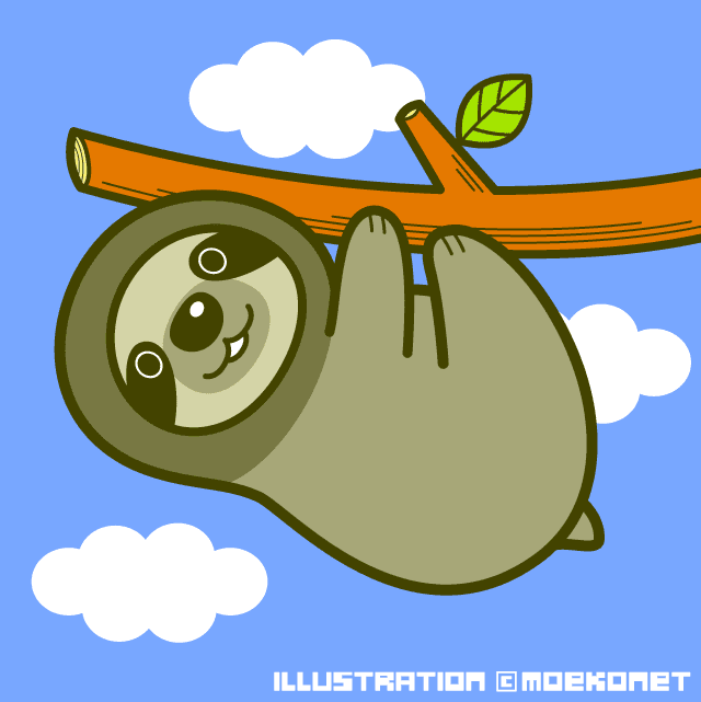 動物イラストno 139 ナマケモノになる秋 イラスト制作moekonet