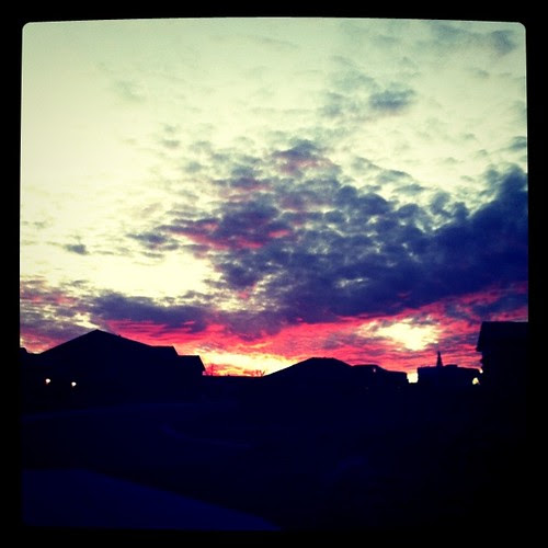 sunset from our front yard