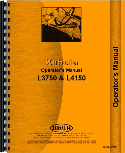 Kubota L4150 Tractor Operators Manual, by Jensales Ag Products
